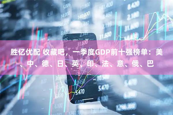 胜亿优配 收藏吧，一季度GDP前十强榜单：美、中、德、日、英、印、法、意、俄、巴
