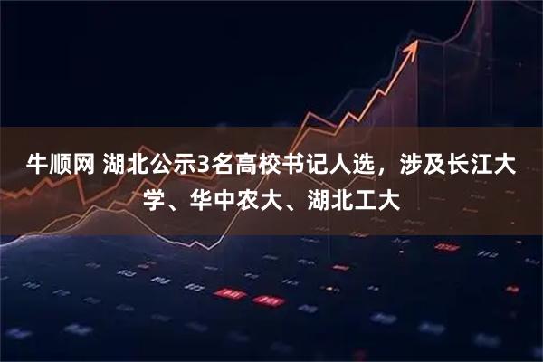 牛顺网 湖北公示3名高校书记人选，涉及长江大学、华中农大、湖北工大