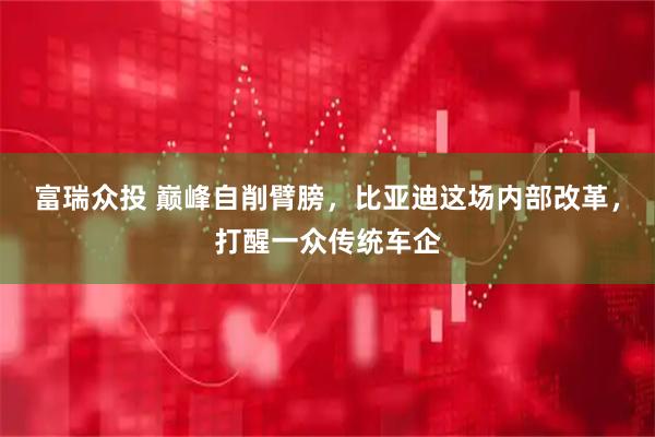 富瑞众投 巅峰自削臂膀，比亚迪这场内部改革，打醒一众传统车企